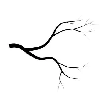 Bare branch tree silhouette vector symbol icon design. Beautiful illustration Illustrazione stock