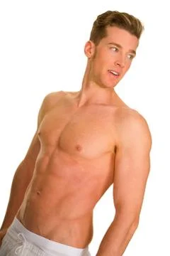 Bare-chested man Stock Photos