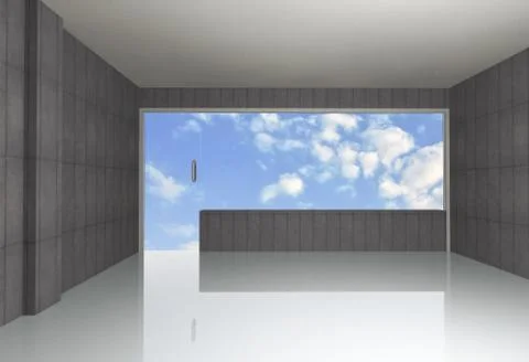 Bare concrete room Stock Illustration