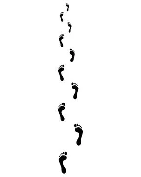 Bare footsteps Stock Illustration