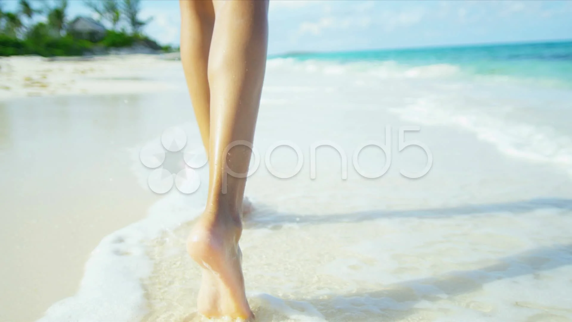 Bare Legs Latin American Beach Girl