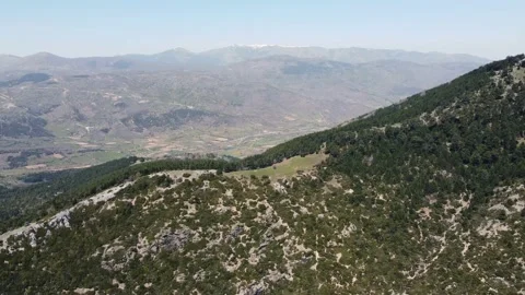 Bare Mountain Top Spot Mountain &amp; Roads Background Reveal 스톡 동영상 188908674