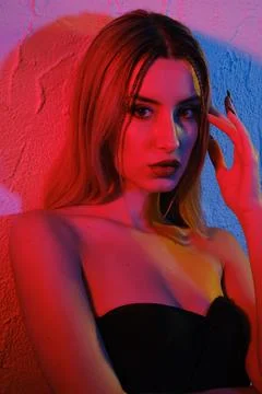Bare shoulders blond Stockfoto's