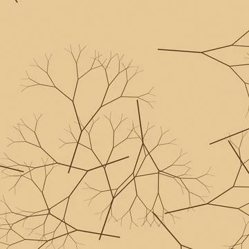 Bare tree branches intricate pattern minimalist design abstract art 库存插图
