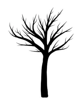 Bare tree vector symbol icon design. Stock-Illustration