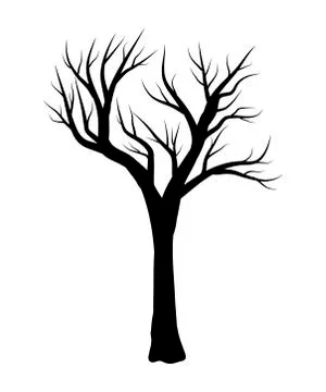 Bare tree vector symbol icon design. Illustrazione stock