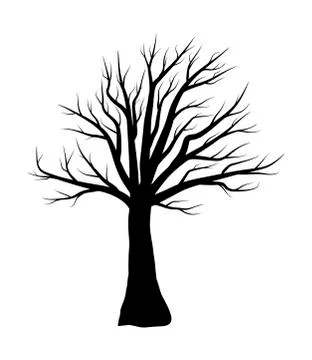 Bare tree vector symbol icon design. Illustrazione stock