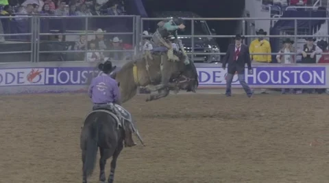 Bareback Event at a Rodeo 3 Video stock 48211720