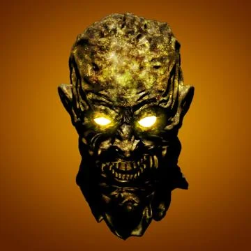 Bared teeth of hungry vampire. 3D illustration. Stock Illustration