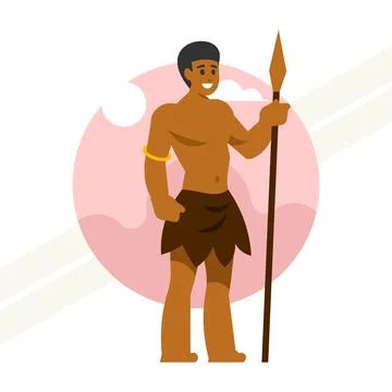 Barefoot-aboriginal-man Stock Illustration