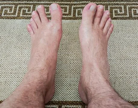 Barefoot on Carpet Stock Photos