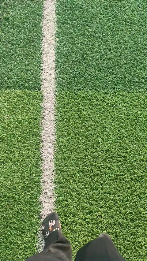 Barefoot Grounding Walk on Artificial Grass Stock Footage 341452794