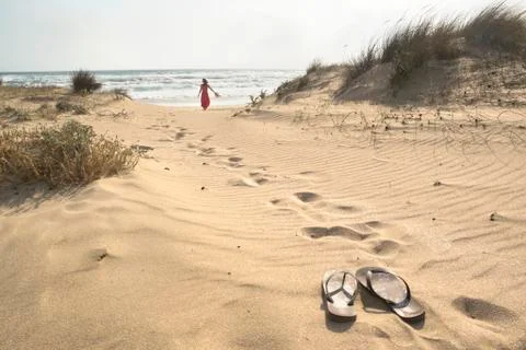 Barefoot walk Stock Photos