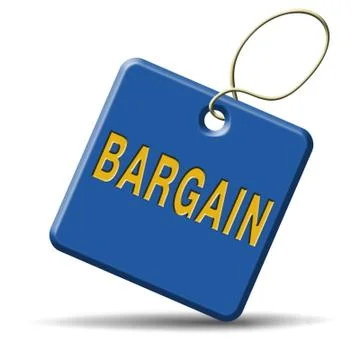 Bargain blue placard Stock Illustration