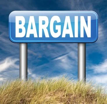 Bargain Illustrazione stock