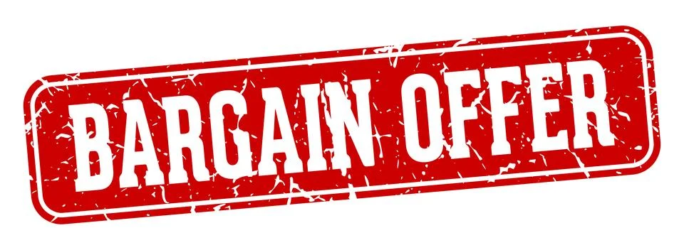 Bargain offer rectangular sign. bargain offer stamp Illustrazione stock