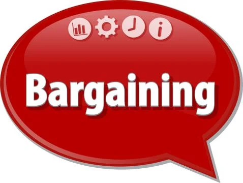 Bargaining   Business term speech bubble illustration Stock Illustration