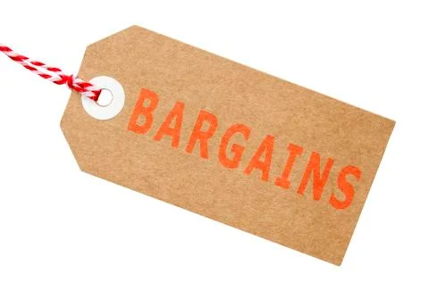 Bargains Tag With String 写真素材