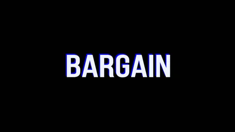 Bargainy. Animation of Text With Glitch Effect Stock Footage 121625899