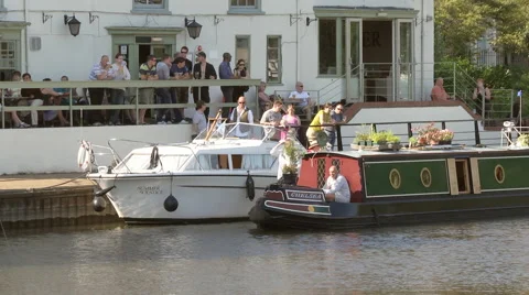 Barge boat Stock Footage 46690246