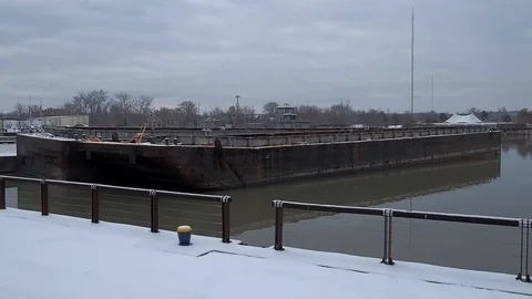 Barge at Inner Harbor Stock Footage 100477290