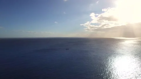 Barge in Ocean Stock Footage 61138784