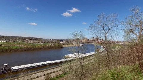 Barge parking Stock Footage 74771150