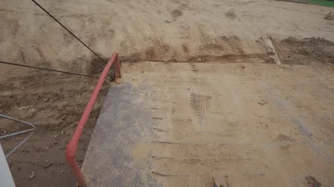 Barge sailing on the River Stock Footage 130667539