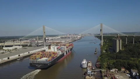Barge savannah 1 Stock Footage 94428383
