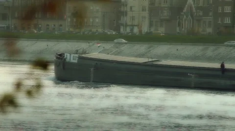 BargeMaster on River Stock-Footage 918919