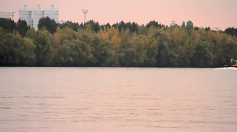 BargeMaster on River Timelapse 01 Stock Footage 917194