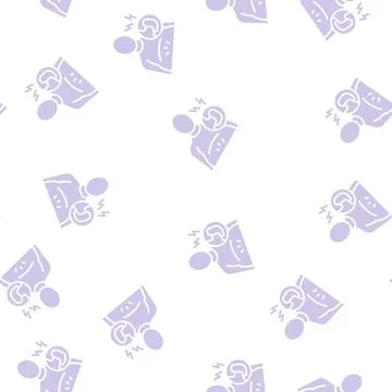 Before bariatric glyph seamless pattern Stock Illustration
