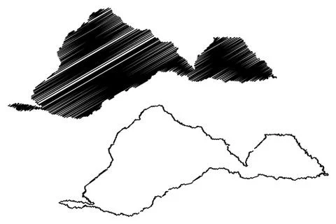 Barinas State map vector.... Stock Illustration