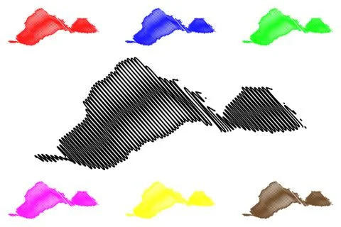 Barinas State map vector.... Stock Illustration