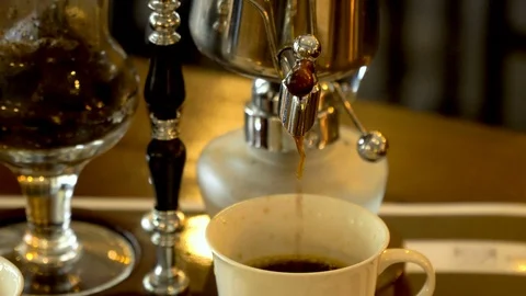 Barista brewing coffee, method pour over, drip coffee. Stock Footage 103128390