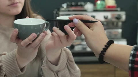 Barista explains nuances of coffee cups at tasting session Stock Footage 306608749