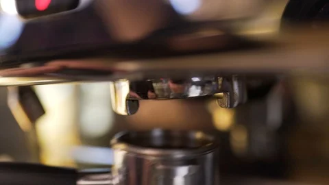 Barista makes coffee in a coffee machine Stock Footage 87755271
