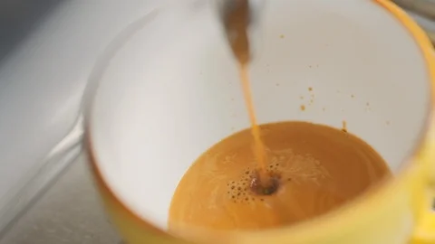 Barista makes coffee on a coffee machine Stock Footage 121082518