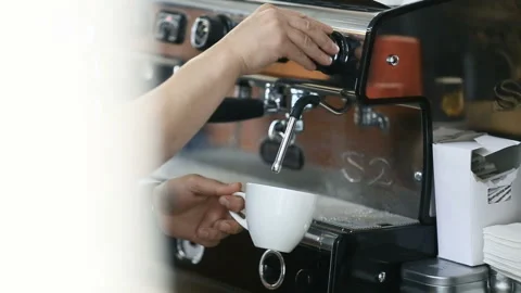 Barista makes coffee Stock Footage 91297015