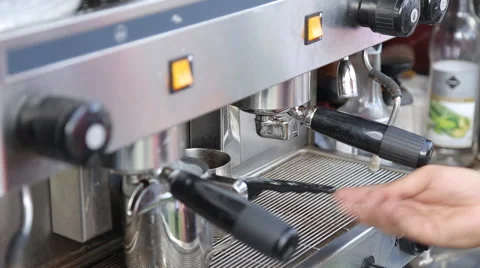 Barista makes coffees in coffee bar Stock Footage 67880696