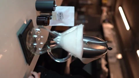 Barista Makes Hand Brew Coffee Stock Footage 252612283