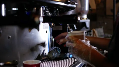 Barista making capuccino Stock Footage 143869755