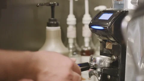Barista making coffee Stock Footage 76292198