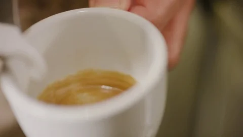 Barista making coffee Stock Footage 76292293
