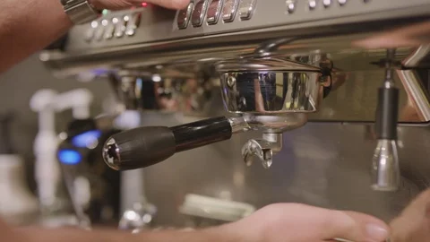 Barista making coffee Stock Footage 76292734
