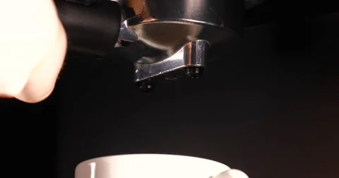 Barista making double espresso Stock Footage 146651346