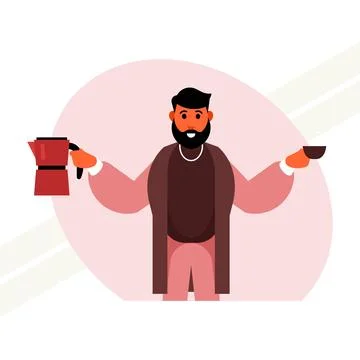 Barista-man Stock Illustration
