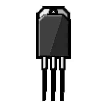 Barista microchip pixel art vector illustration 스톡 일러스트