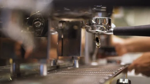 Barista preparing coffee at counter Stock Footage 108731630