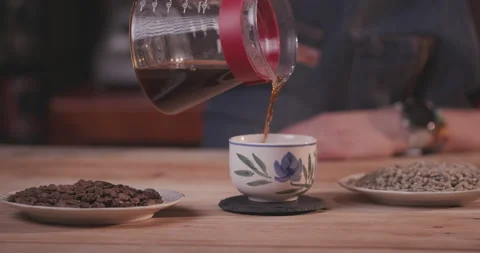 Barista Preparing Coffee Machine And Brewing Espresso Coffee At Cafe Stock Footage 237697557